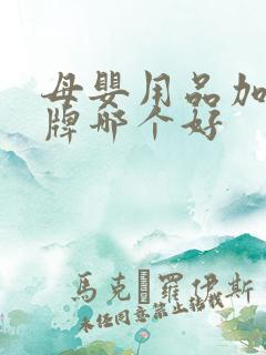 母婴用品加盟品牌哪个好