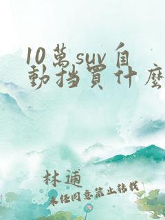 10万suv自动挡买什么车好啊