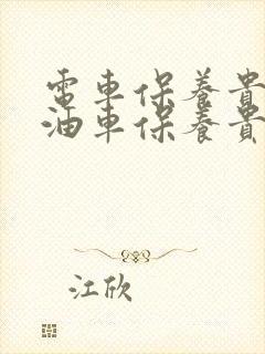 电车保养贵还是油车保养贵