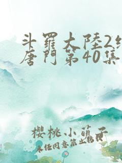 斗罗大陆2绝世唐门第40集