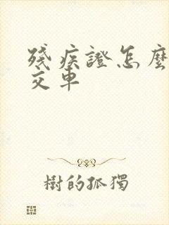 残疾证怎么坐公交车