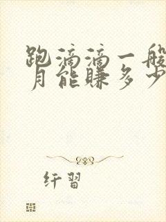 跑滴滴一般一个月能赚多少钱