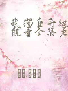 我独自升级在线观看全集免费