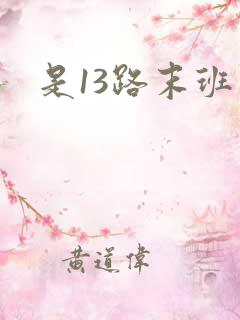 是13路末班车