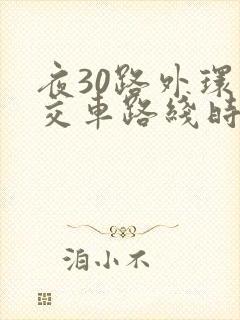 夜30路外环公交车路线时间表