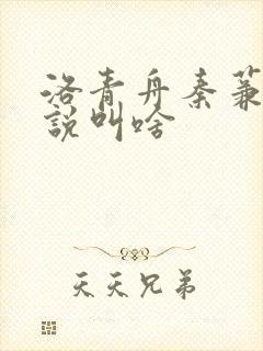 洛青舟秦蒹葭小说叫啥