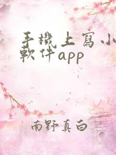 手机上写小说的软件app