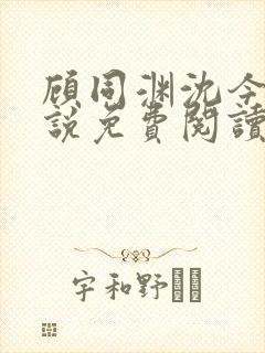 顾同渊沈今禾小说免费阅读最新章节