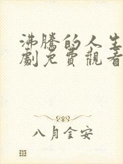 沸腾的人生电视剧免费观看全集高清