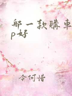 哪一款购车app好