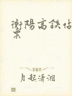 衡阳高铁站高铁票