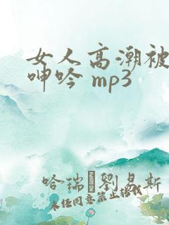 女人高潮被爽到呻吟 mp3