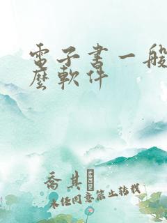电子书一般用什么软件