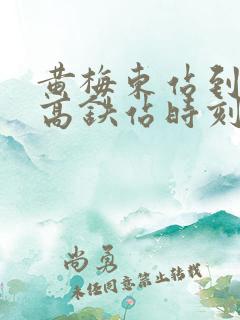 黄梅东站到武汉高铁站时刻表