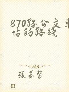 870路公交车站的路线