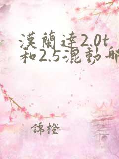 汉兰达2.0t和2.5混动哪个好?