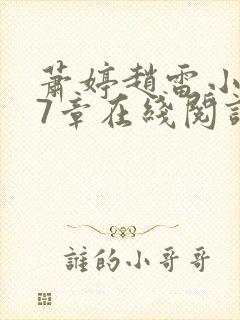 萧婷赵雷小说第7章在线阅读