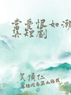 当爱恨如潮生全集短剧