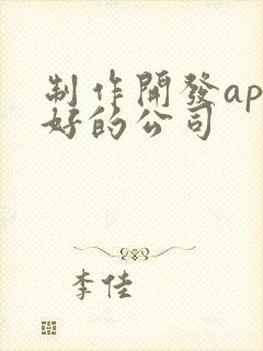 制作开发app好的公司