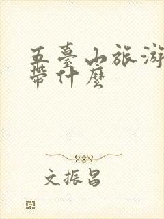 五台山旅游需要带什么