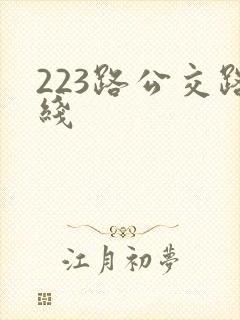 223路公交路线