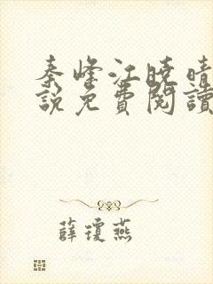 秦峰江晓晴的小说免费阅读无弹窗