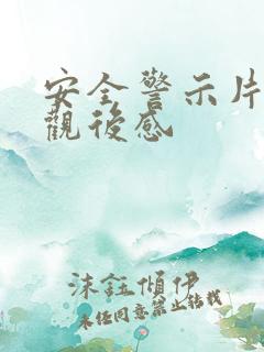 安全警示片如果观后感