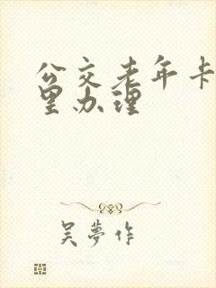 公交老年卡去哪里办理