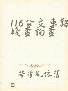116公交车路线查询查