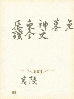 辰东神墓免费阅读全文