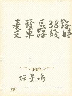 麦积区38路公交车路线时间表