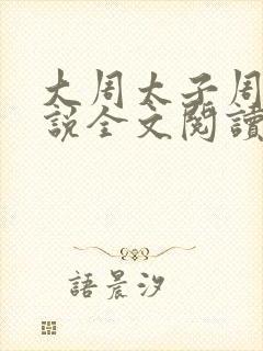 大周太子周铮小说全文阅读无弹窗