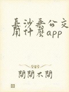 长沙乘公交地铁用什么app