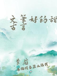 文笔好的甜宠文古言