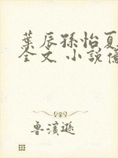 叶辰孙怡夏若雪全文 小说亿软