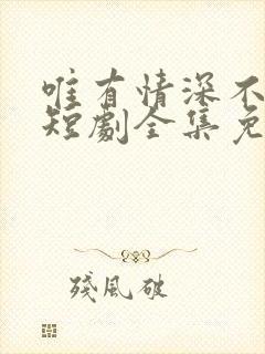 唯有情深不可负短剧全集免费观看 唯有情深不可负短剧全集免费观看