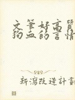 文笔好高质量不狗血的言情文