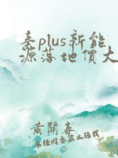 秦plus新能源落地价大概多少钱