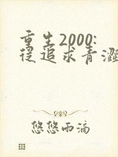 重生2000:从追求青涩校花同桌开始 第24章