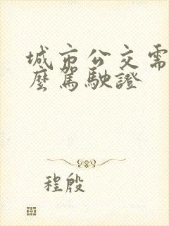 城市公交需要什么驾驶证