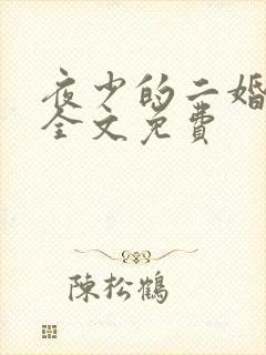 夜少的二婚妻子全文免费