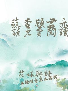苏杳顾君亦的小说免费阅读 苏杳顾君亦的小说免费阅读