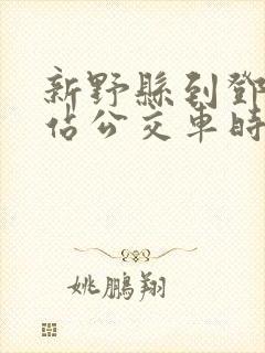 新野县到邓州东站公交车时刻表