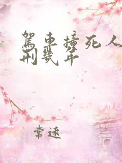 驾车撞死人要判刑几年