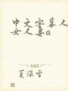 中文字幕人妻熟女人妻a