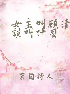 女主叫顾清的小说叫什么