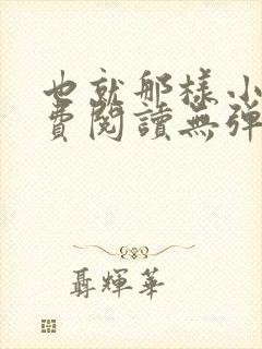 也就那样小说免费阅读无弹窗