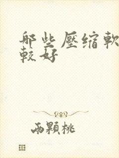 哪些压缩软件比较好