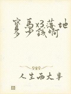 宝马x3落地价多少钱啊