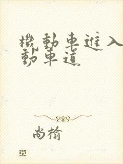 机动车进入非机动车道